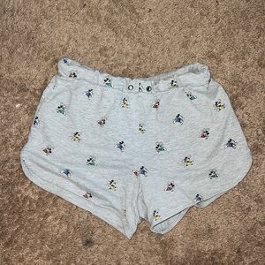 Grey Mickey shorts with different poses and color shorts